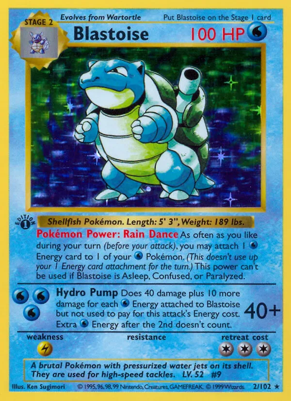 Blastoise, Base Set, 2/102